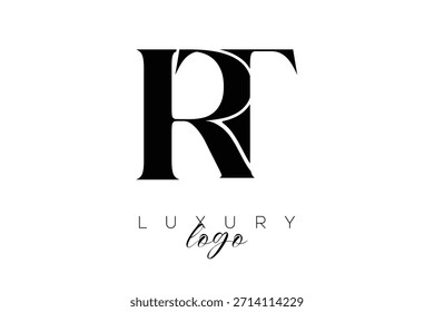 Letra Serif RT Monogram Tipografia Logotipo para identidade de marca premium elegante