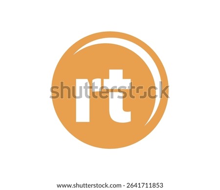 RT sport emblem or team logotype. Ball logo with a combination of Initial letter R and T for balls shop, sports company, training, club badge. Vector illustration.