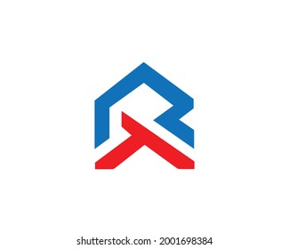 RT And TR Abstract Letters Logo Monogram