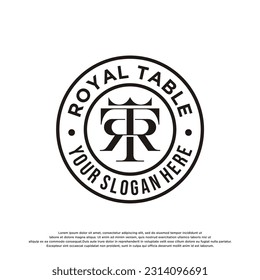 RT TR Initial avec modèle de logo de la Couronne