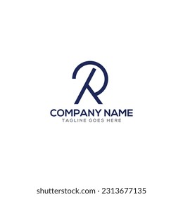 Marque de lettre RT ou TR abstraite création de logo vectoriel