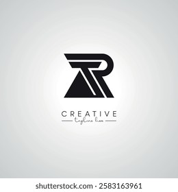 RT TR Letter Modern Artistic Alphabet Logo Design. Initial Based Vector Template.