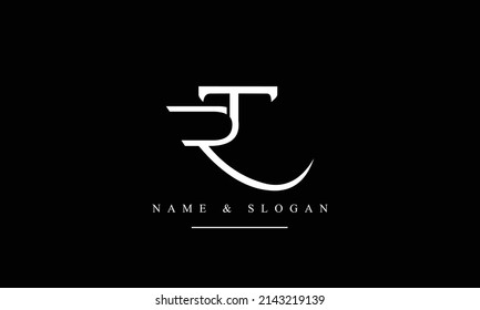 RT, TR, R, T abstract letters logo monogram