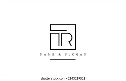 RT, TR, R, T abstract letters logo monogram