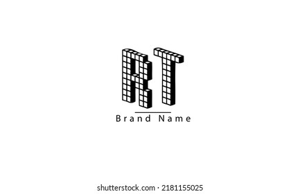 RT TR R T abstract vector logo monogram template