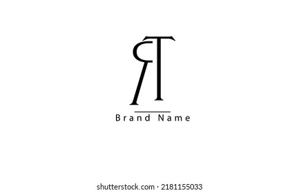 RT TR R T abstract vector logo monogram template