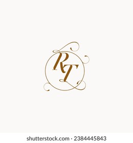 RT uniquely wedding logo symbol of your marriage and you can use it on your wedding stationary