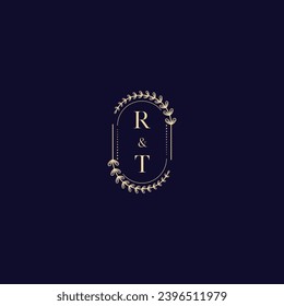 RT wedding initial logo in high quality professional design that will print well across any print media
