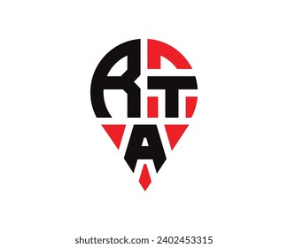 Logo-Design des RTA-Buchstabens