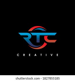 RTC Letter Initial Logo Design Template Vector Illustration