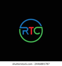 RTC Letter Initial Logo Design Template Vector Illustration