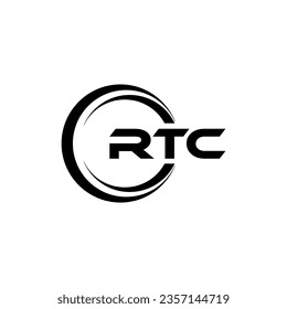 RTC Logo Design, Inspiration for a Unique Identity. Modern Elegance and Creative Design. Watermark Your Success with the Striking this Logo.