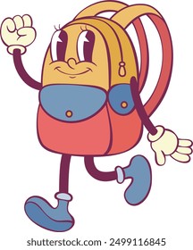 Rtero groovy school backpack cartoon character