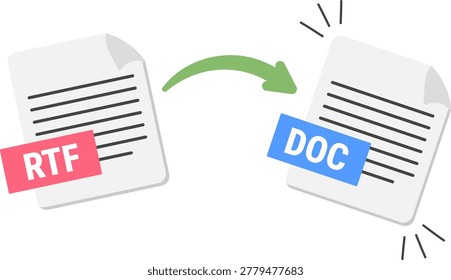 rtf to doc illustration for ui design and web design