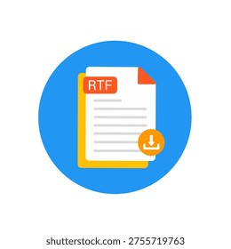 RTF Document File Download Icon