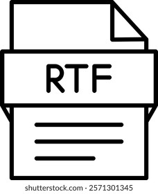 Rtf File Icon Symbol Art Sign