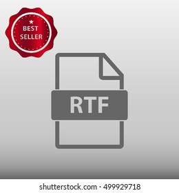 RTF File Type Vector Icon Illustration