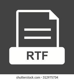 RTF, interface, format icon vector image. Can also be used for file format, design and storage. Suitable for mobile apps, web apps and print media.