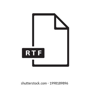 RTF Vector - Rich Text Format Icon