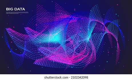 rtificial intelligence technology background futuristic. Digital technology, particle and big data concept. Eps10 vector