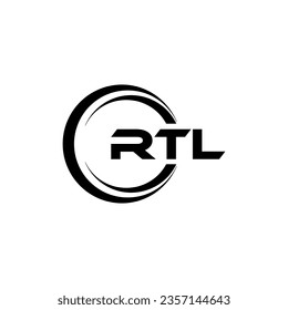 RTL Logo Design, Inspiration for a Unique Identity. Modern Elegance and Creative Design. Watermark Your Success with the Striking this Logo.