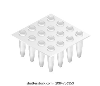 RT-PCR Testing - PCR Tray - Illustration as EPS 10 File