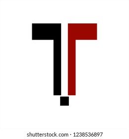 rTr, jTj initials geometric letter company logo