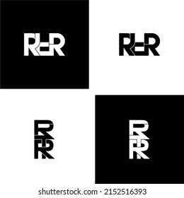 rtr letter original monogram logo design set