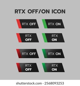 RTX Icon , RTX button , RTX Off On , Ray Tracing Texel eXtreme.