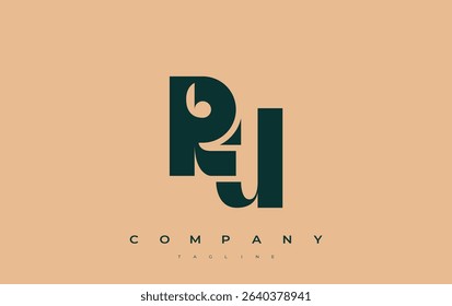 RU Abstract Geometric Logo Design. Modern and elegant logo design with simplistic typography elements, showcasing branding excellence.