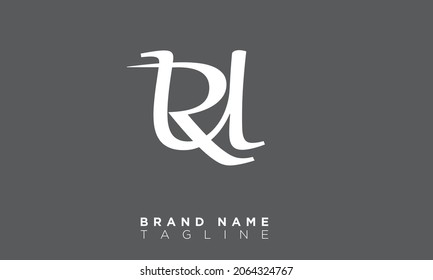 Letras alfabéticas de RU Iniciales logotipo de monograma UR, R y U