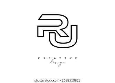 RU Creative Monogram Logo Design-Stock Creative Branding Design Concept Keywords language: English