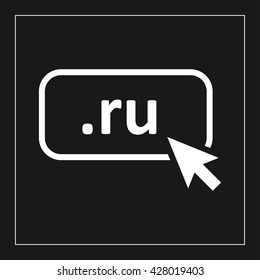ru domain icon. ru domain vector illustration