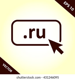 ru icon. ru vector illustration