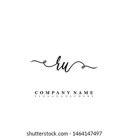 RU Initial beauty floral logo template