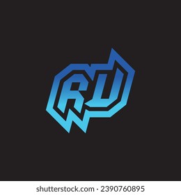 RU initial inspiration logo design esport and gaming clan ideas