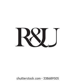 R&U Initial logo. Ampersand monogram logo