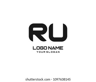 RU Letter Logo Template