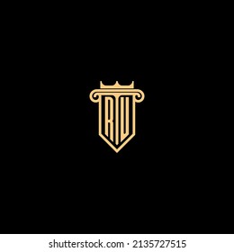 RU line concept logo in high quality professional design that will be best for companies related to real estate