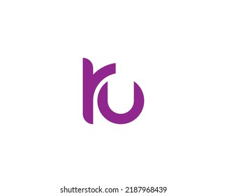 RU logo design vector template
