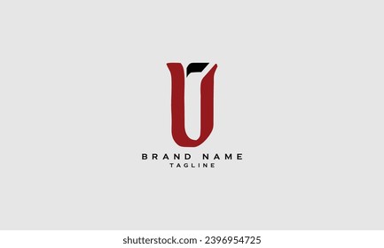 RU, UR, Abstract initial monogram letter alphabet logo design