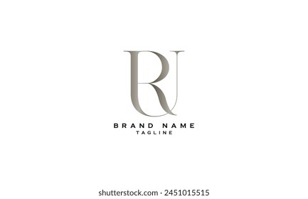 RU, UR, Abstract initial monogram letter alphabet logo design