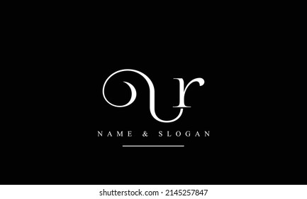 RU, UR, R, U abstract letters logo monogram