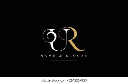 RU, UR, R, U letras abstractas monograma