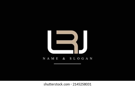 RU, UR, R, U letras abstractas monograma