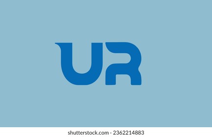 RU, UR, R, U abstract letters logo monogram