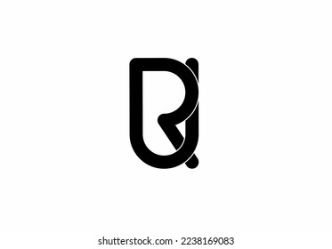 ru ur r u initial letter logo isolated on white background