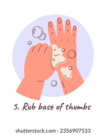 Base De Rubo De Thumbs Ilustración Del Vector De Insignia De Higiene