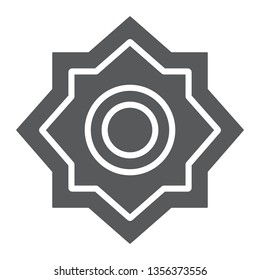 Rub el hizb glyph icon, arabian and symbol, arabic star sign, vector graphics, a solid pattern on a white background, eps 10.