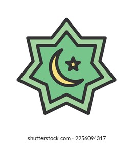 Rub El Hizb Icon vector image. Suitable for mobile apps, web apps and print media.